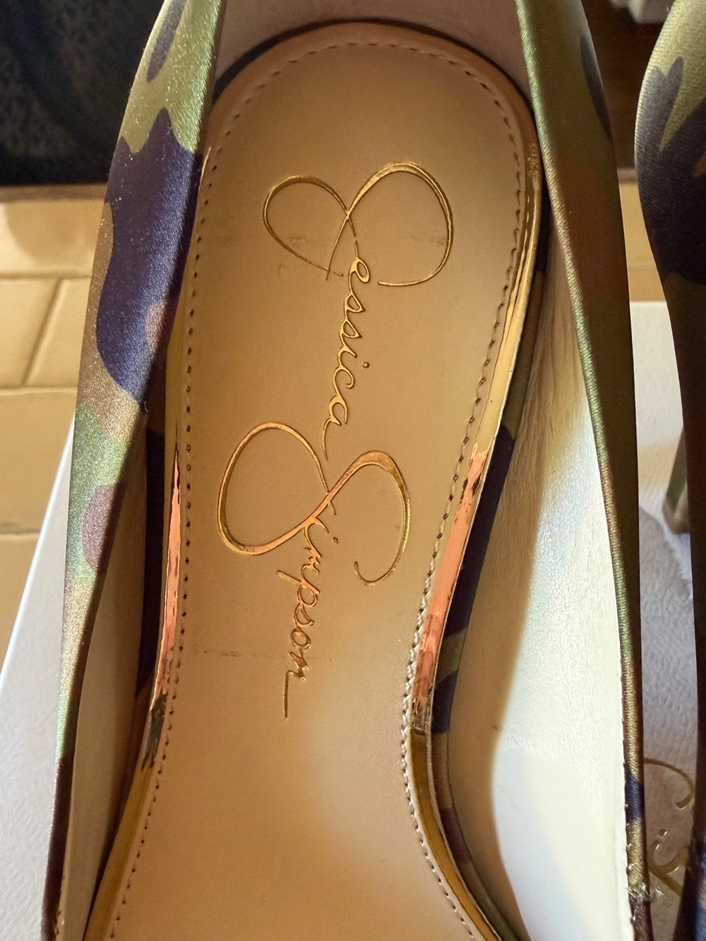 Jessica Simpson Camo Pointed-Toe Pumps - Green Camo Soze7 - Picture 2 of 4